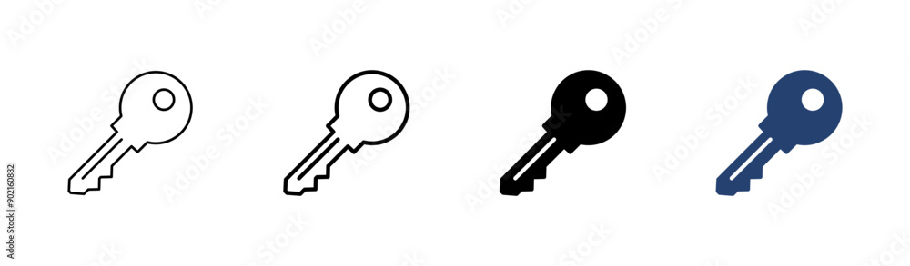 Key icon set. Key vector icon. Key symbol Key icon set. Key vector icon. Key symbol