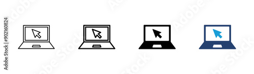 Laptop icon set. computer icon vector