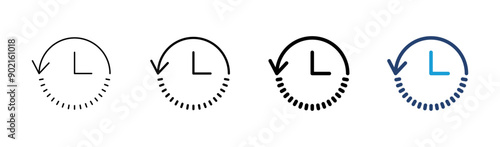 History icon set. recent event history