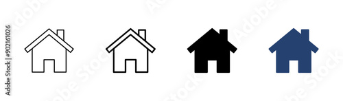 House icon set. Home icon vector