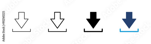 Download icon set. Download vector icon