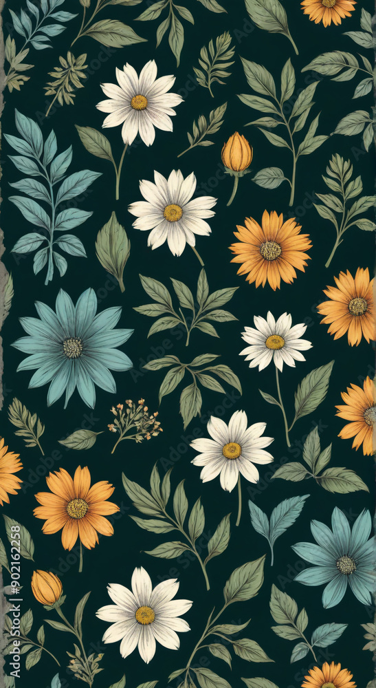 seamless floral background seamless floral background