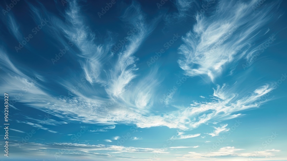 Blue sky with cirrus cloud and empty space Blue sky with cirrus cloud and empty space