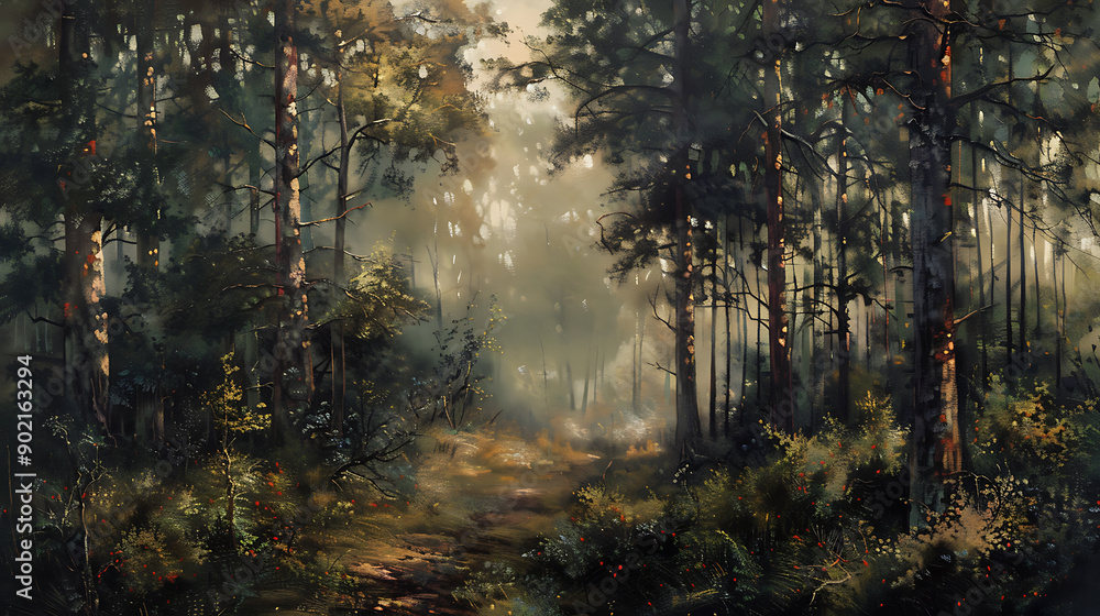 Fototapeta premium Wald im Gegenlicht