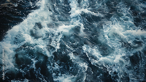 Fototapeta Naklejka Na Ścianę i Meble -  Waves of water of the river and the sea meet each other during high tide and low tide.