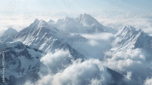 Swiss Alps Mountain Range Landscape