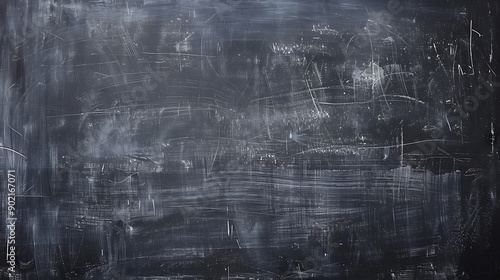 Horizontal black board or chalkboard wall texture background