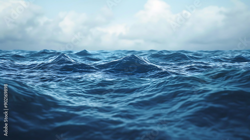 Composite image of rough blue ocean