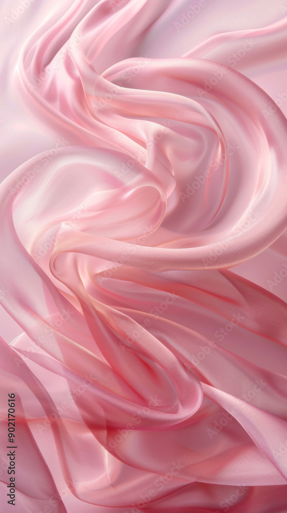 Fototapeta premium Flowing pink silk fabric texture background