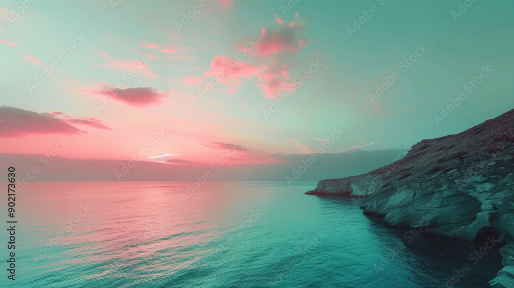 Dreamy Evening Over Coastal Cliffs Dreamy Evening Over Coastal Cliffs