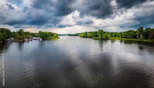 patuxent river in calvert county maryland overcast sky photo