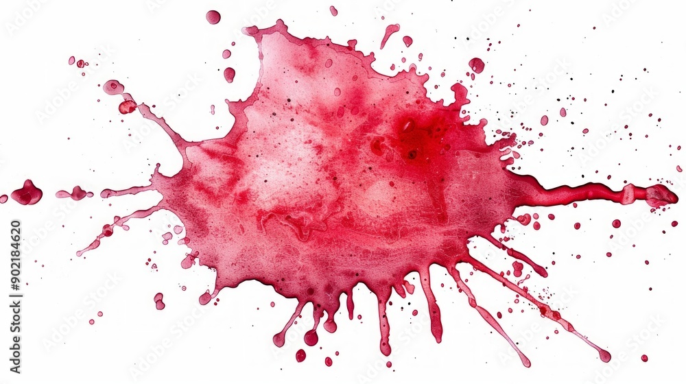 A vibrant crimson splatter, isolated on a white background. Perfect for adding realistic blood effects to digital projects. A vibrant crimson splatter, isolated on a white background. Perfect for adding realistic blood effects to digital projects.