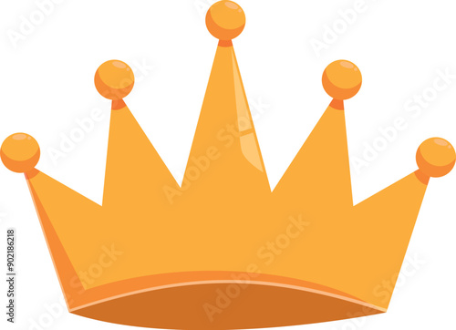 Classic golden crown symbolizing royalty, authority, and the reign of kings