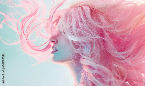 Wallpaper Mural graphic advertising images focusing on beauty and hair Torontodigital.ca