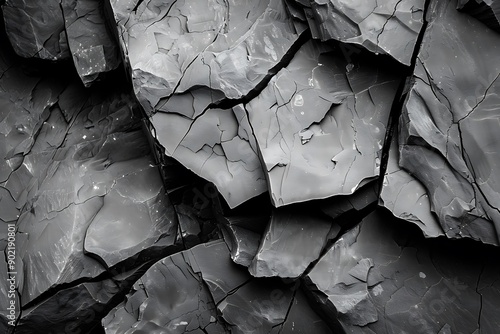 Black dark textured rock surface, natural patterns background.