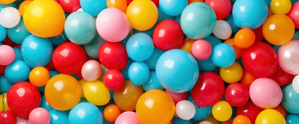 Colorful Balloons Background, Evoking A Sense Of Joy And Celebration Colorful Balloons Background, Evoking A Sense Of Joy And Celebration