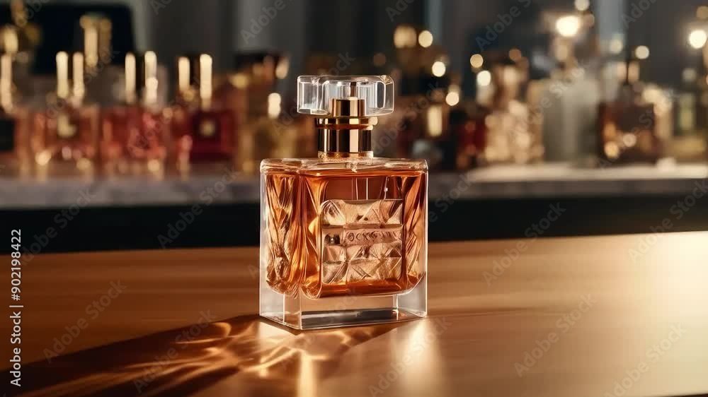 Elegant Luxury Perfume Bottle: Glamorous Cosmetic Product Elegant Luxury Perfume Bottle: Glamorous Cosmetic Product