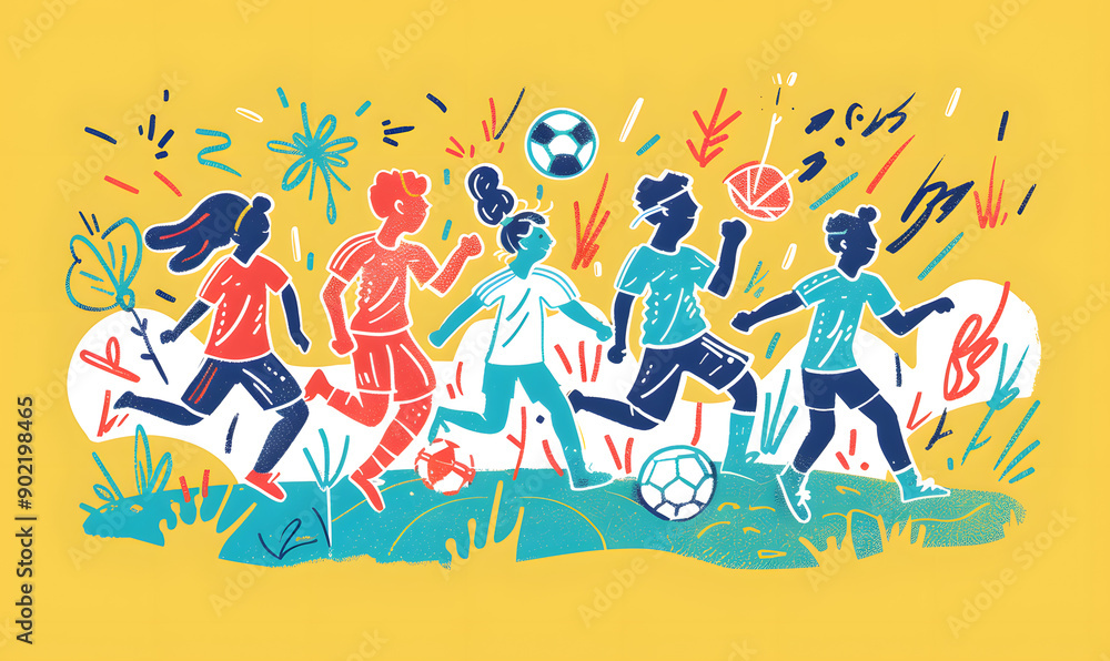 Fototapeta premium football-themed graphic and photo for advertising