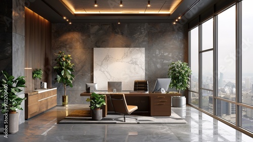 Modern Office Interior with Natural Light