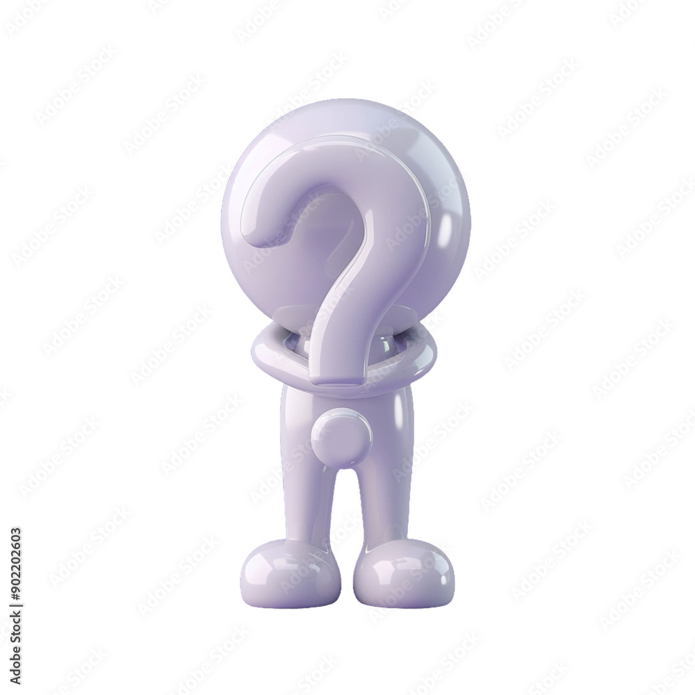 3d person with question mark isolated on white background.
3d person with question mark isolated on white background.