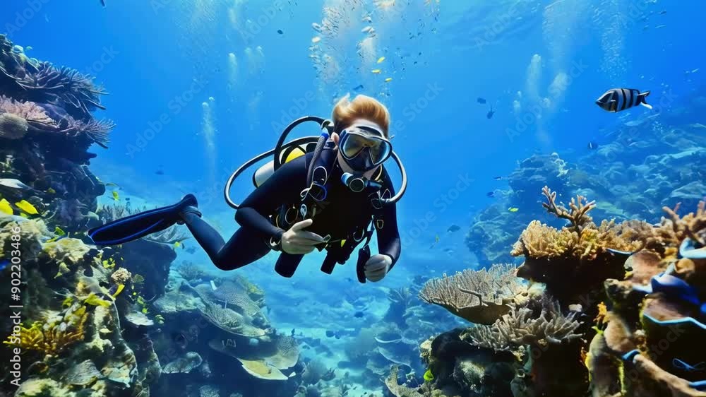 someone is diving at the bottom of the sea someone is diving at the bottom of the sea