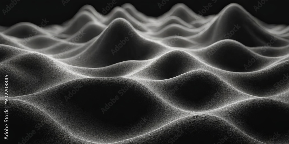 Obraz premium A black and white image of a wave with a lot of detail