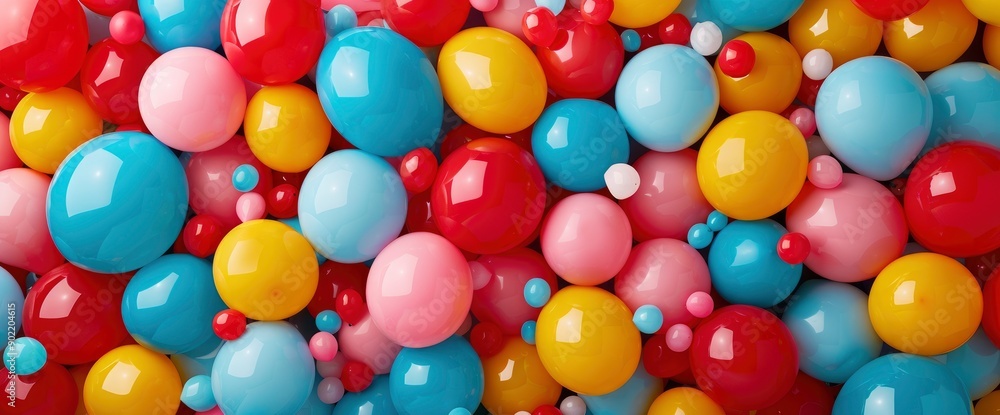 Balloons Background, Creating A Festive And Playful Scene Balloons Background, Creating A Festive And Playful Scene