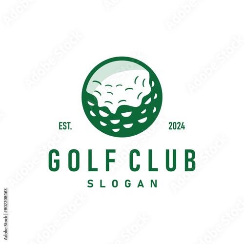 Golf logo illustration design golfer tournament golf game team club sport template symbol