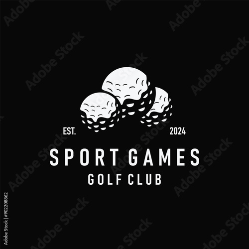 Golf logo illustration design golfer tournament golf game team club sport template symbol