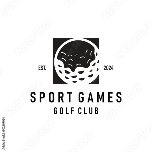 Golf logo illustration design golfer tournament golf game team club sport template symbol