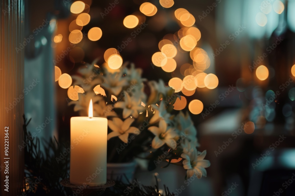 Illuminated Flower Bouquet with Candlelight Illuminated Flower Bouquet with Candlelight