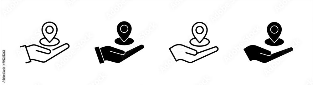 Pin icon set, Location icon vector, destination icon, map pin, on a white background. Pin icon set, Location icon vector, destination icon, map pin, on a white background.