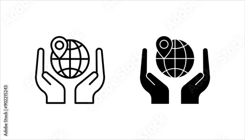 Pin icon set, Location icon vector, destination icon, map pin, on a white background.