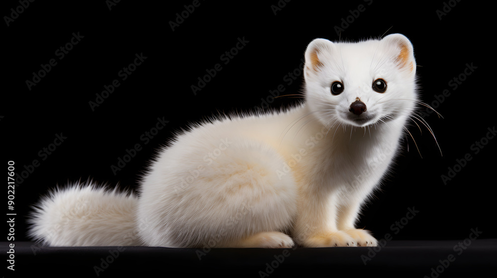 Fototapeta premium The Luxurious Majesty of Ermine Fur: Vintage Elegance and Quality
