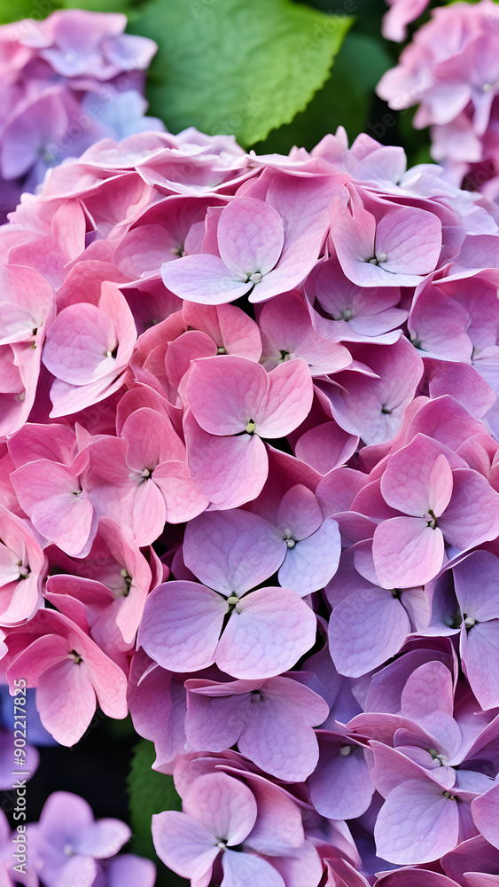 Hydrangeas in full bloom Hydrangeas in full bloom