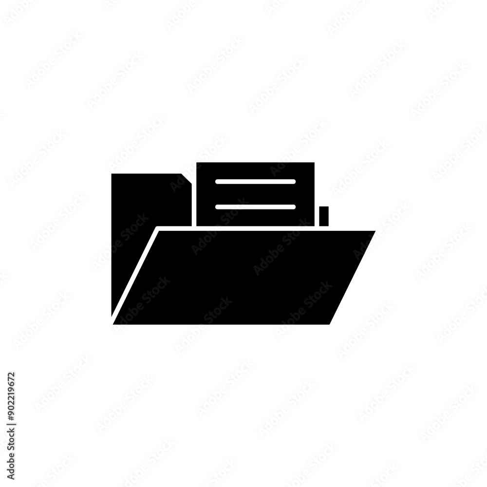 File in Folder vector icon, Archive documents simple black illustration..eps File in Folder vector icon, Archive documents simple black illustration..eps