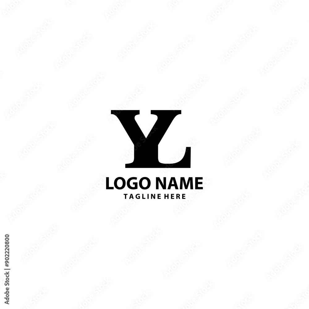 initial YL logo design vector initial YL logo design vector
