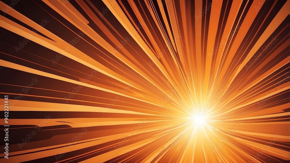 Obraz premium orange sun rays abstract background copy space backdrop art