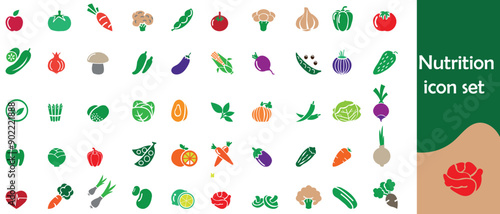 Nutrition icon . Treatment, healthy food, health, diet, obesity, palm oil free, collection. Vector illustration.