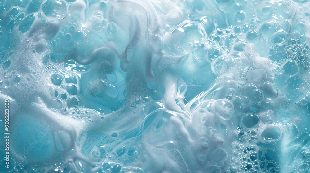 Cooling gels and mists, refreshing layout, over a background of crisp, iceberg blues Cooling gels and mists, refreshing layout, over a background of crisp, iceberg blues