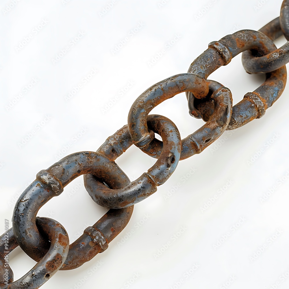 Fototapeta premium Chain isolated on white background.