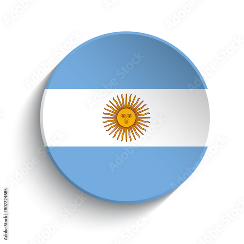 Argentina flag button