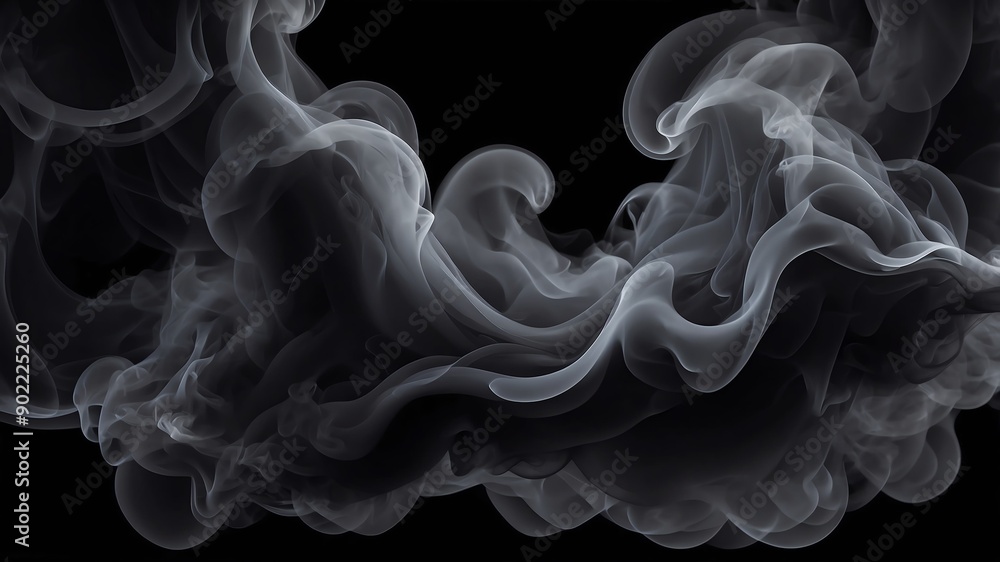 Obraz premium black smoke pattern abstract background copy space backdrop art