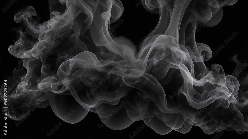 Fototapeta premium black smoke pattern abstract background copy space backdrop art