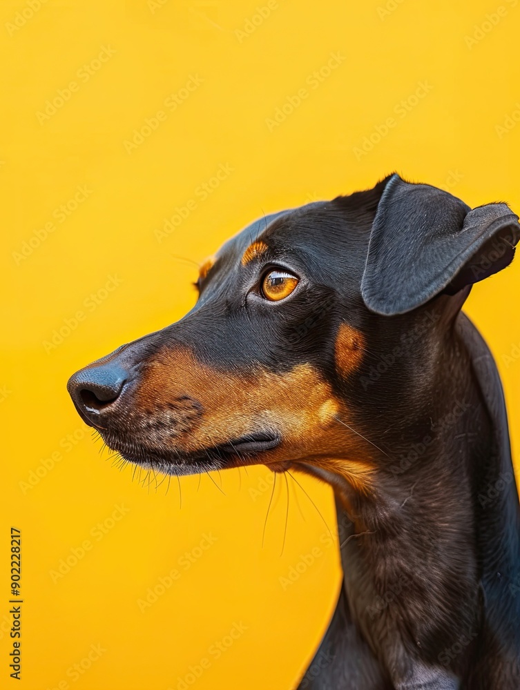 Dog isolated on colorful background Dog isolated on colorful background