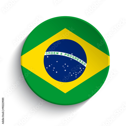 Brazil flag button