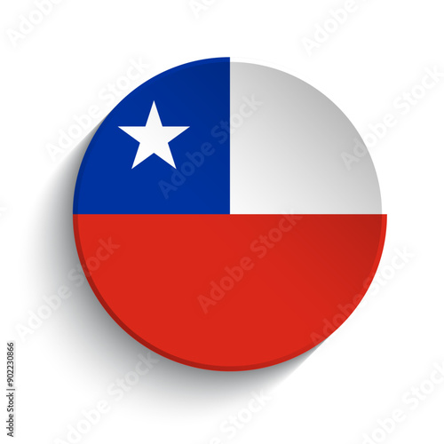 Chile flag button Free Download Chile flag button - GFXLoad
