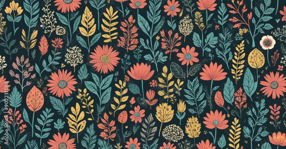 seamless pattern with flowers seamless pattern with flowers