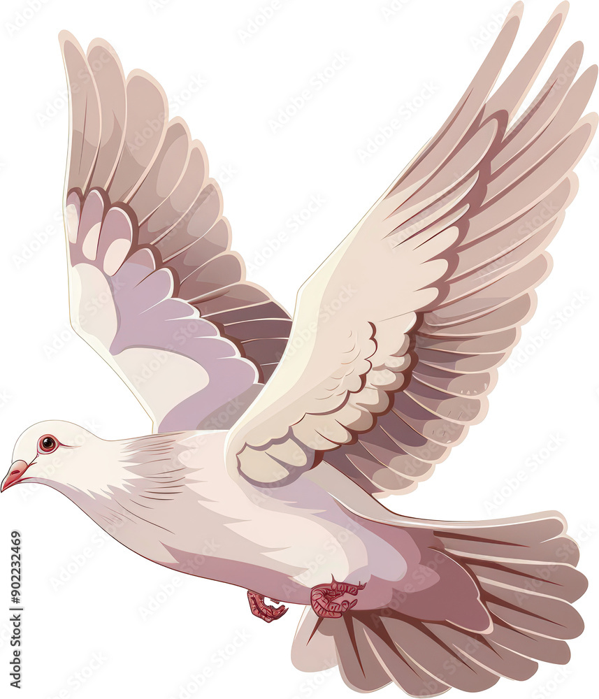 Obraz premium White dove in flight