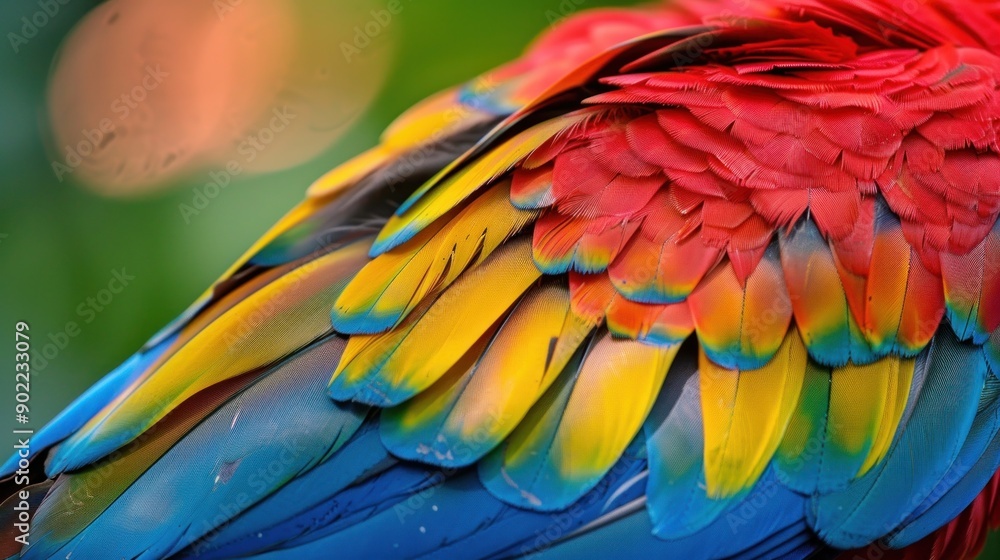 Obraz premium Vibrant Parrot Feathers